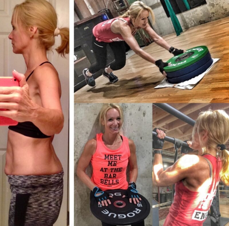 Client's strength and weight loss transformation